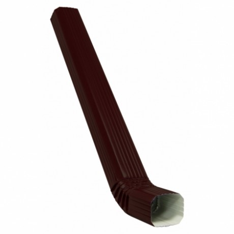 Труба водосточная с коленом Grand Line Vortex, Ø107х74 мм,L=3000 мм, PE, RAL 8017