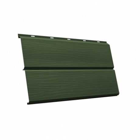 Металлический сайдинг ЭкоБрус 3D GL, GreenCoat Pural Matt 0,5, цвет: 6020