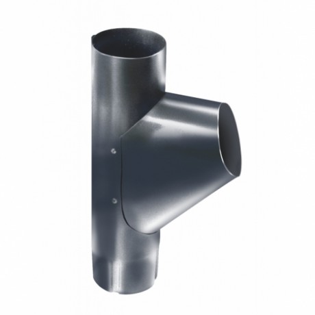 Тройник трубы, Grand Line, Ø90 мм, Granite - double, RAL 7024