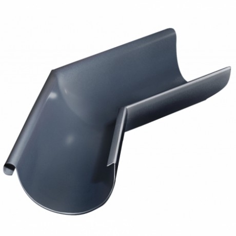 Угол желоба наружный 135°, Grand Line, Ø125 мм, Granite - double, RAL 7024