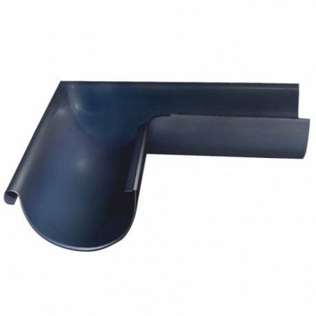 Угол желоба наружный 90°, Grand Line, Ø125 мм, Granite - double, RAL 7024