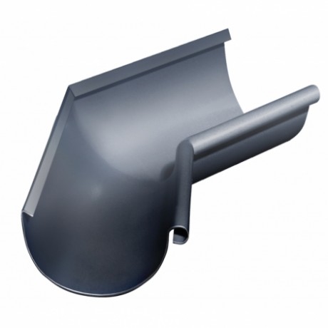 Угол желоба внутренний 135°, Grand Line, Ø125 мм, Granite - double, RAL 7024