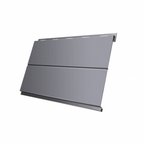Металлический сайдинг Вертикаль Line GL 0,5 Satin с пленкой, цвет: RAL 7004