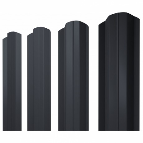 М-образный А фигурный штакетник 0.5 Velur X RAL 7024