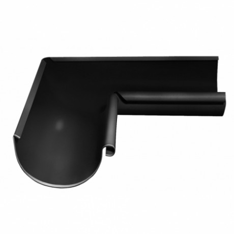 Угол желоба внутренний 90°, Grand Line, Ø125 мм, Granite - double, RAL 9005