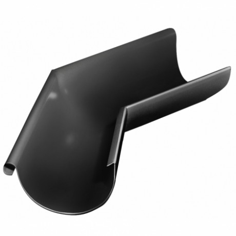 Угол желоба наружный 135°, Grand Line, Ø125 мм, Granite - double, RAL 9005