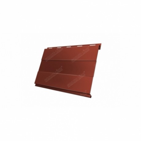 Металлический сайдинг Вертикаль Prof GL 0,45 PE с пленкой, цвет: 8004