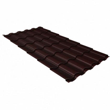 Металлочерепица Grand-Line Kredo, Drap, 0.5 мм, цвет: RAL 8017
