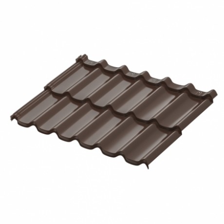 Модульная металлическая черепица Aquasystem Стокгольм, Rooftop Бархат 0.5 мм, RAL 8017