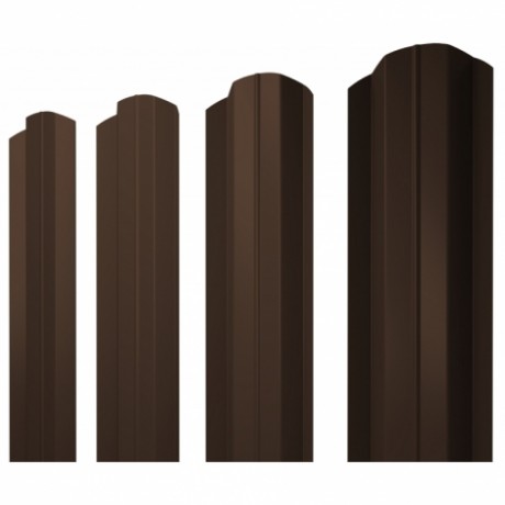 М-образный А фигурный штакетник 0.5 Velur X RAL 8017