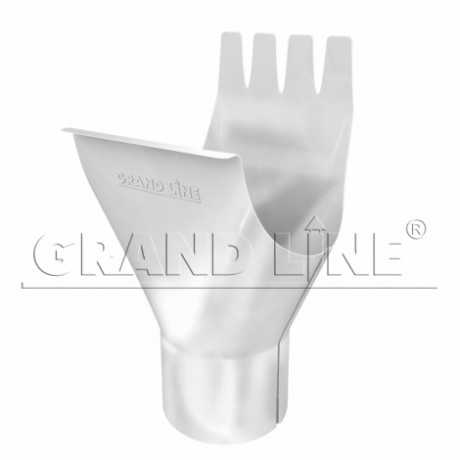 Водосток Гранд Лайн, воронка желоба Ø125mm Granite double RAL 9003