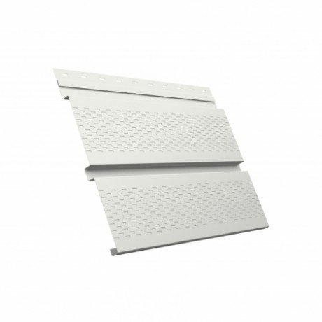 Софит Grand Line Квадро брус, металлический полная перфорация, Satin 0.5 мм, RAL 9003