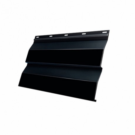 Металлический сайдинг GL корабельная доска 0,5 мм Velur, цвет: RAL 9005