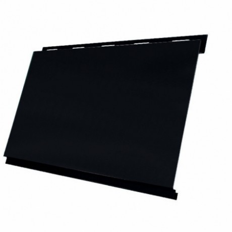 Металлический сайдинг Вертикаль Classic GL 0,5 Satin с пленкой, цвет: 9005