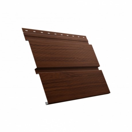 Софит Grand Line Квадро брус, металлический полная перфорация, Print Twincolor 0.45 мм, Choco Wood