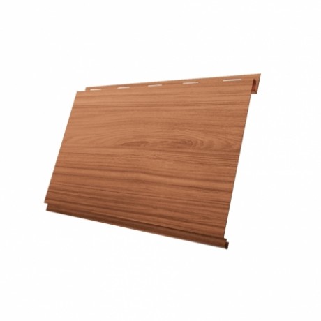 Металлический сайдинг Вертикаль Classic GL 0,45 Print Twincolor с пленкой, цвет: Honey Wood