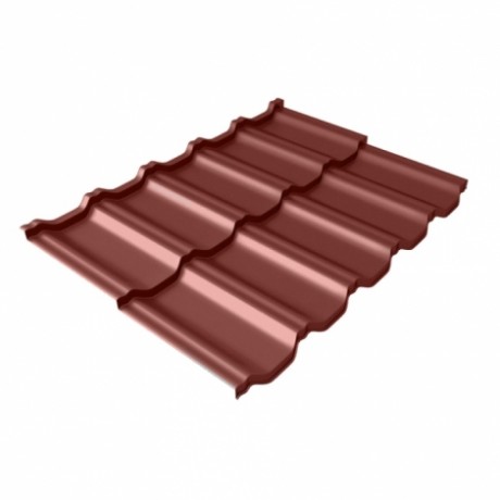 Металлочерепица модульная Grand Line - Kvinta Uno, 0,5 мм, Satin, с 3D резом, RAL 3009