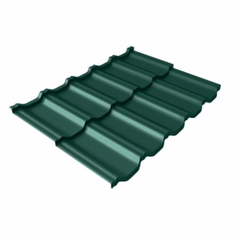 Металлочерепица модульная Grand Line - Kvinta Uno, 0,5 мм, Satin, с 3D резом, RAL 6005