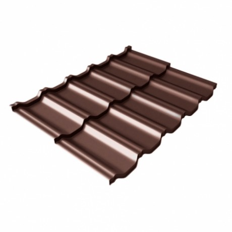 Металлочерепица модульная Grand Line - Kvinta Uno, 0,5 мм, Satin, с 3D резом, RAL 8017