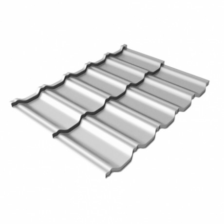 Металлочерепица модульная Grand Line - Kvinta Uno, 0,5 мм, Satin, с 3D резом, RAL 9003