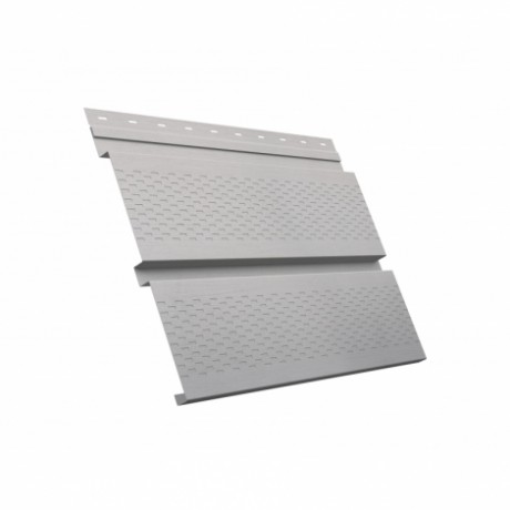 Софит Grand Line Квадро брус, металлический полная перфорация, Print Twincolor 0.45 мм, Milky Wood