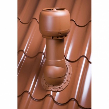 Вент выход 125/160/500 теплоизолированный VILPE красный