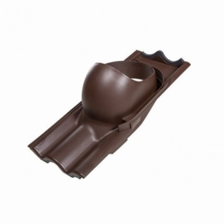 Проходной элемент Vilpe, XL Tiili, для цементно-песчаной черепицы, цвет: коричневый