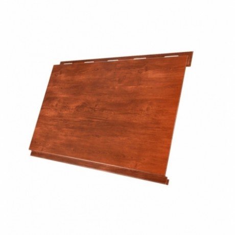 Металлический сайдинг Вертикаль Classic GL 0,45 Print Twincolor с пленкой, цвет: Cherry Wood