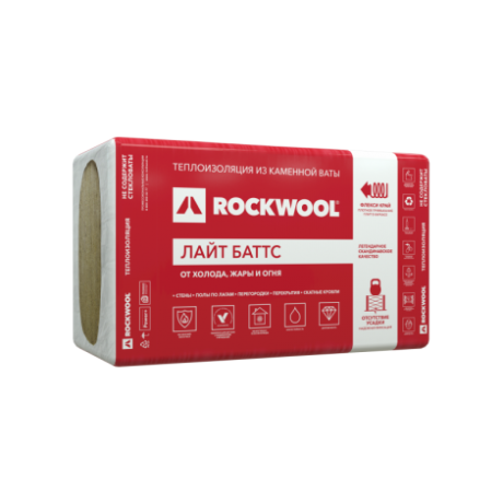 Утеплитель Rockwool ЛАЙТ Баттс универсальный утеплитель 100x600x1000mm