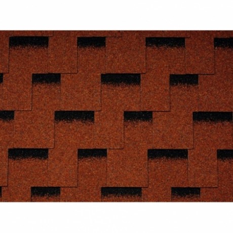 Icopal гибкая черепица коллекция Plano Claro Кирпично-красный