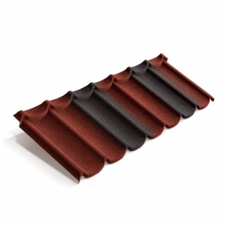 Композитная черепица Metrotile Mistral Цвет: Красно-черный