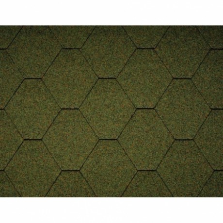 Гибкая черепица Icopal, коллекция Plano Natur, Цвет: Зеленый лес