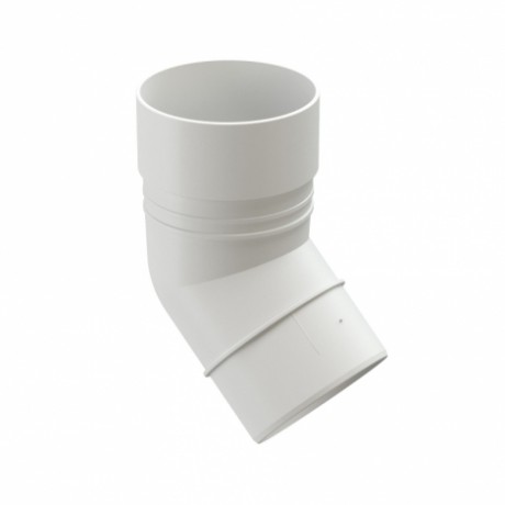 Колено трубы 45˚ Docke Standard Ø80 мм, цвет:Белый