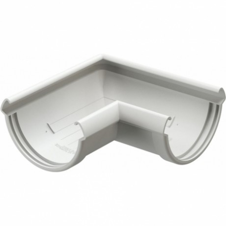 Угол желоба 90˚ Docke Lux  Ø141 мм, цвет: Белый