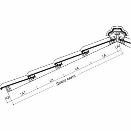 Керамическая черепица BRAAS, Рубин 13 V Цвет: Каштан