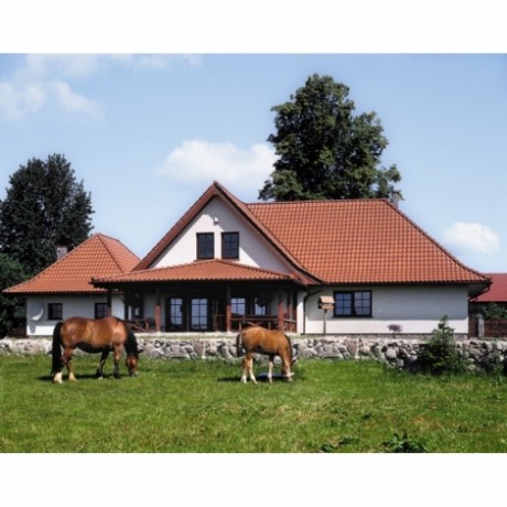 Керамическая черепица BRAAS, Рубин 13 V Цвет: Каштан