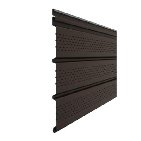 Софит для подшивки кровли Docke PREMIUM Т4 с полной перфорацией, Шоколад