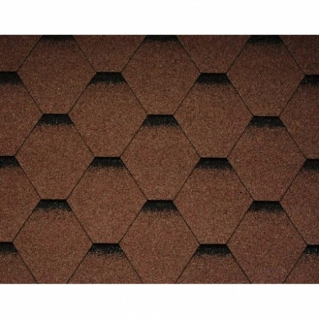 Гибкая черепица Icopal, коллекция Plano Tema, Цвет: Натурально-коричневый