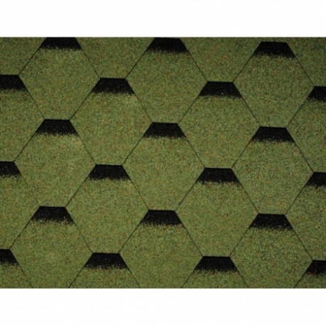 Гибкая черепица Icopal, коллекция Plano Tema, Цвет: Зеленый лес