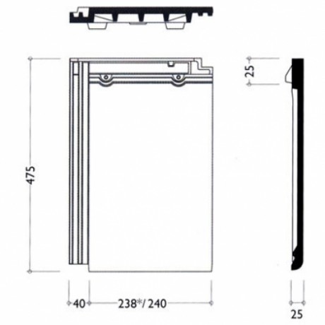 Керамическая черепица BRAAS Турмалин Антрацит