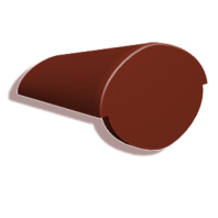 Цементно-песчаная начальная коньковая черепица Kriastak Classic цвет: Красный