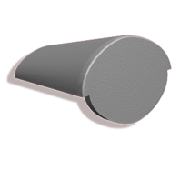 Цементно-песчаная начальная коньковая черепица Kriastak Lite цвет: Неокрашенный серый