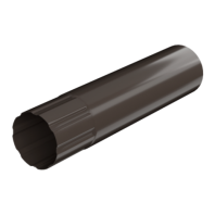 Труба водосточная, Технониколь, Ø90 мм, L=3000 мм, Puretan, цвет: Темно-коричневый