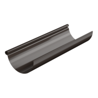 Желоб водосточный, Технониколь, Ø125 мм, L=3000 мм, Puretan, цвет: Темно-коричневый