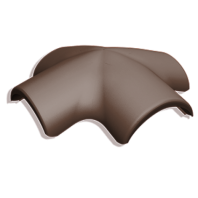 Цементно-песчаная Х-образная черепица Kriastak Classic цвет: Коричневый