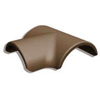 Цементно-песчаная Т-образная черепица Kriastak Lite, цвет: неокрашенный коричневый