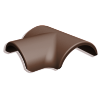 Цементно-песчаная Т-образная черепица Kriastak Classic цвет: Коричневый