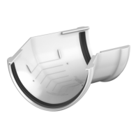 Угол желоба универсальный 135° Технониколь Ø125 мм, цвет: Белый