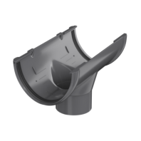 Воронка желоба Технониколь Ø125 мм, цвет: Серый