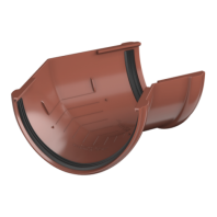 Угол желоба универсальный 135° Технониколь Ø125 мм, цвет: Красный